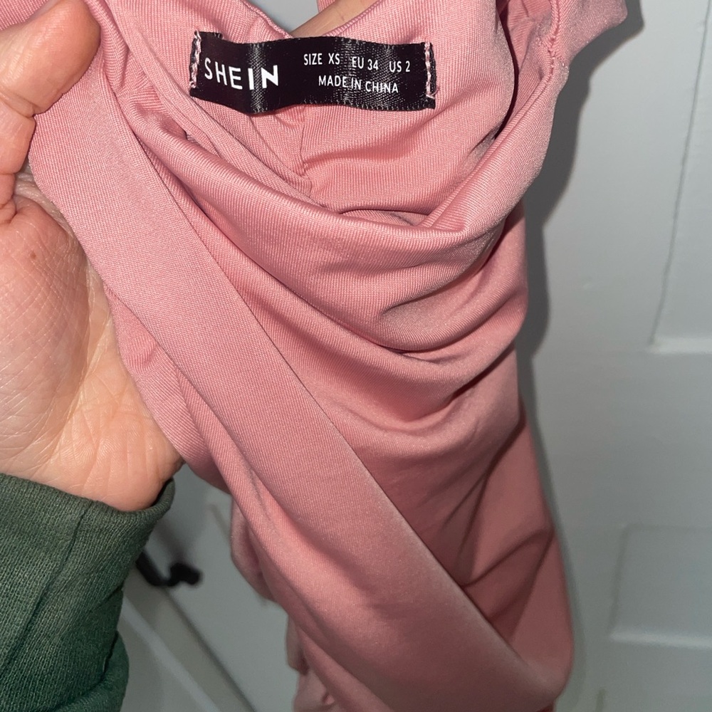 Dusty Rose Backless Ruched Dress - Picture 2 of 7